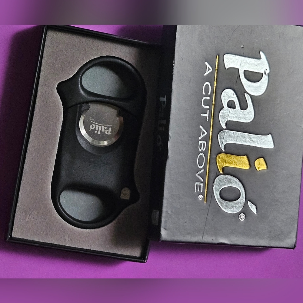 Palio Surgical Steel Cutter- Black Matte Cigar Cutter Smoker Stainless